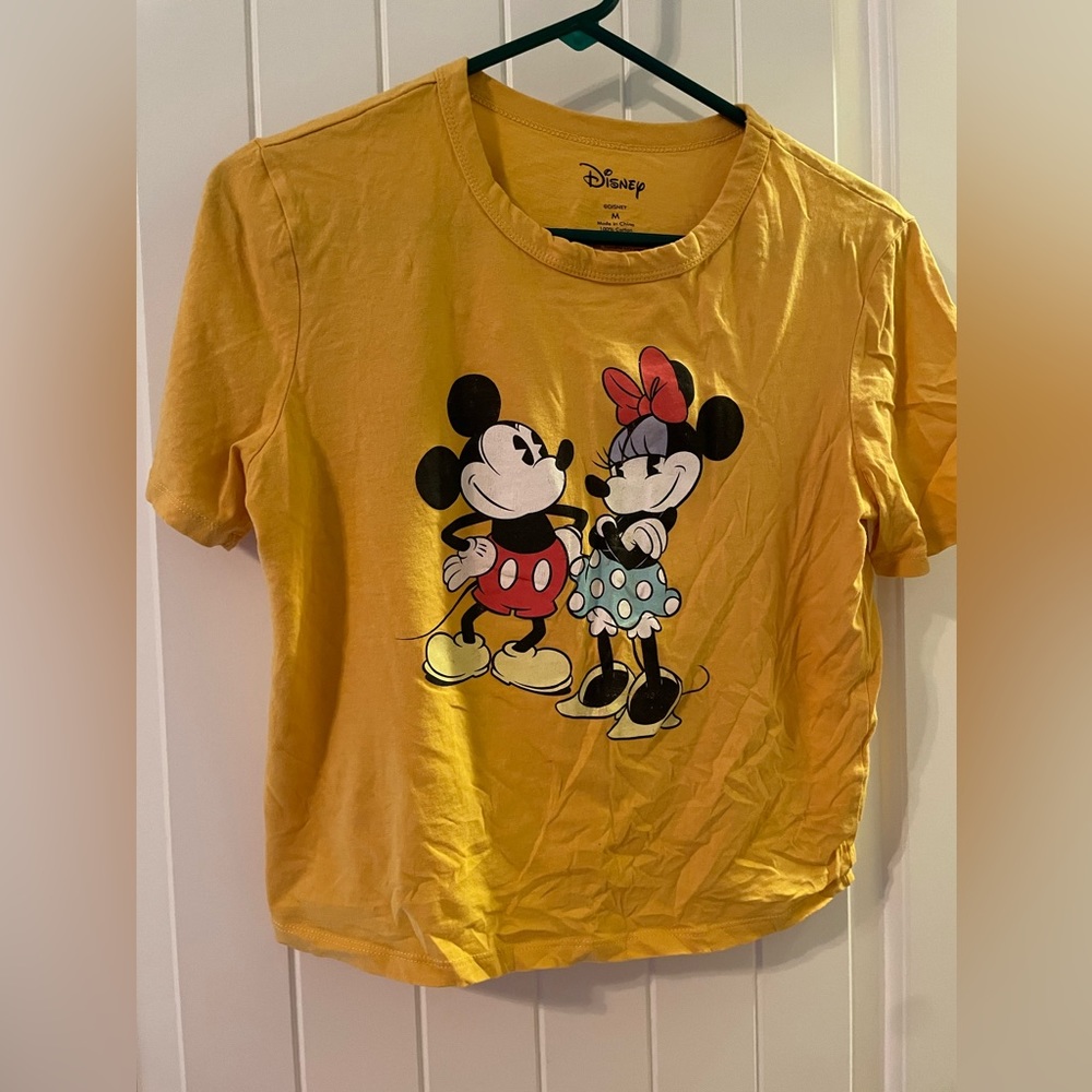 Orange/yellow Disney Mickey and Minnie Mouse shirt